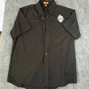 Men's Black Casual Button-Down Shirt
